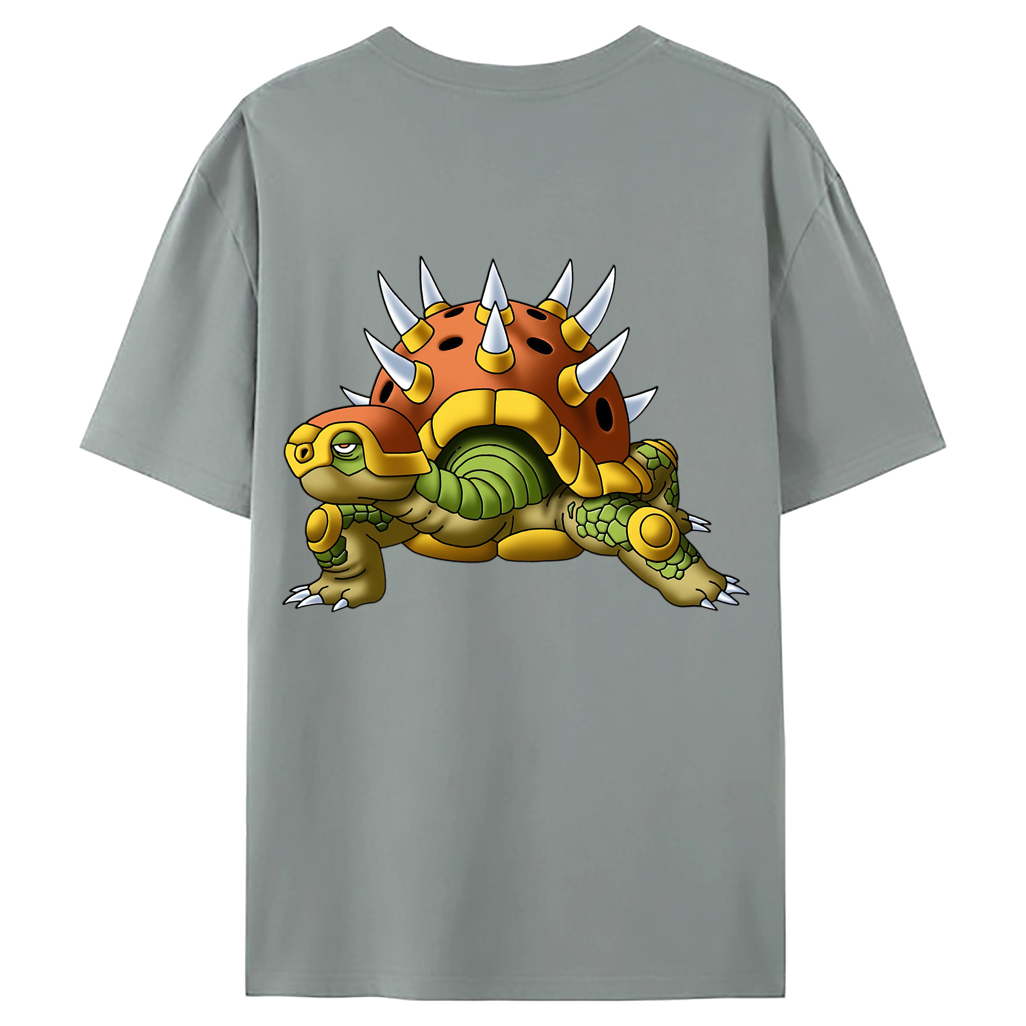 （画像用） ドラゴンクエスト Doragon Kuesuto Dragon Quest 綿100％ メンズ半袖Tシャツ（バックプリント） 通気性